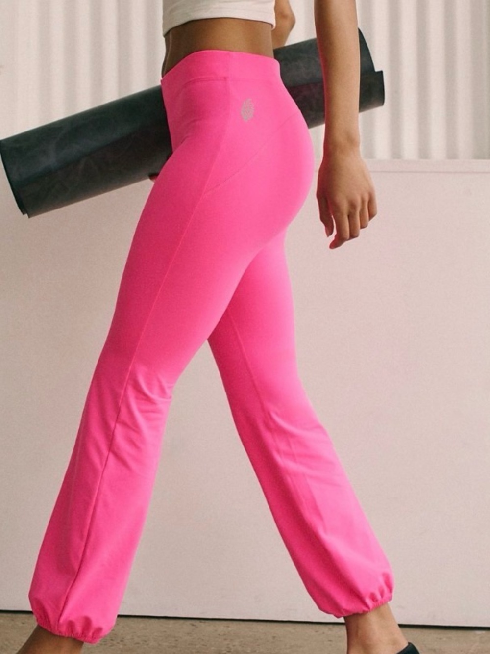 Free People Movement Let’s Bounce Bubble Pants Jogger Hot Pink Size M